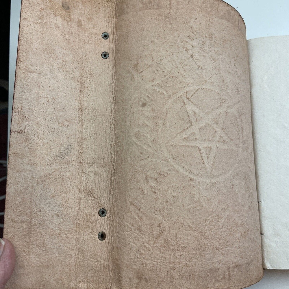 PENTAGRAM LEATHER JOURNAL DIARY BLANK BOOK NOTEBOOK WRITING JOURNAL - Picture 9 of 13